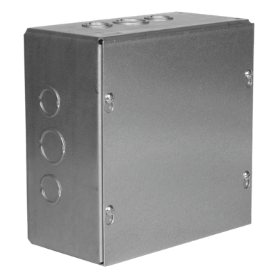 HUB-SC-0808-04G - Caja de Conexiones / 8 x 8 x 4 in (203.2 x 203.2 x 101.6 mm) / Acero Galvanizado / Entradas 1/2"-1" / UL Listed