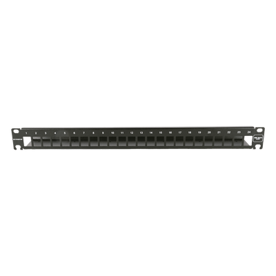 10GMXP-F1-24E - Patch Panel 10G MAX UTP / 24 Puertos Vacíos / 1U Rack 19" / Compatible Z-MAX® y UltraMAX™ / Color Negro / Administrador de Cable Integrado