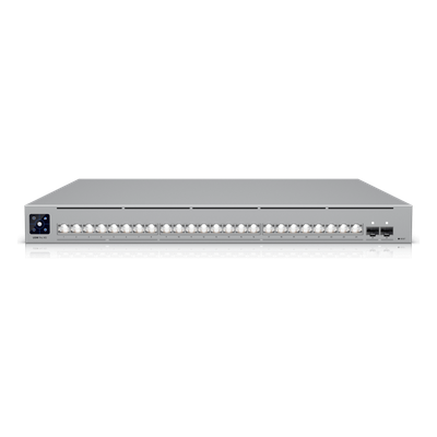 USW-PRO-XG-24 - Switch Administrable Capa 3 / 24 Puertos RJ45 (16 × 10 GbE, 8 × 2.5 GbE) / 2 Puertos SFP28 25 G / Etherlighting™ / RPS / 460 Gbps