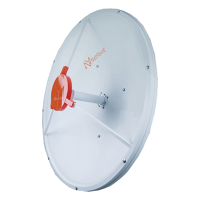 NP4530 - Antena parabólica profunda blindada / 3 ft (0.9 m) / 4.5-5.5 GHz / 34 dBi / SLANT 45° y 90° / Alcance 60 km / N-hembra