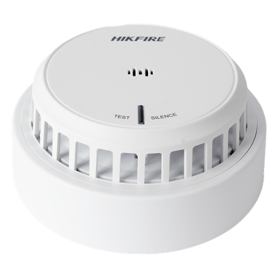 HF-S2E - Detector de Humo Óptico / Alarma 85 dB a 3 m (9.8 ft) / Autónomo sin Panel / Baterías AA 3 Años / Certificación EN14604 / 100 mm Compacto