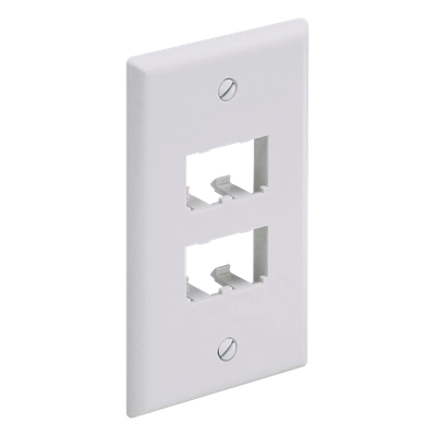 CFP4IW - Placa de Pared Vertical / 4 Puertos Mini-Com / ABS / 69.8 x 114.3 mm (2.75 x 4.5 in) / Blanco Mate