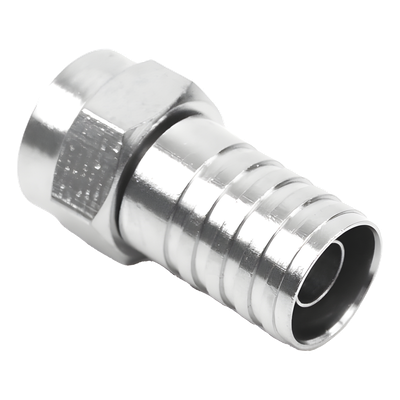 TT-CON-535 - Conector F Macho / Doble Blindaje Plegable / RG-59 / Bronce Niquelado / Contacto Oro / 1.64 ft Equivalente