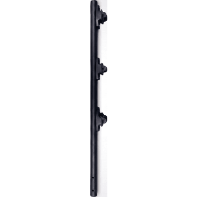 SF-POST-3B - Poste de Paso para Cerca Eléctrica / Tubo de Acero Galvanizado / 25 mm (1 in) de Diámetro / 75 cm (29.5 in) de Longitud / 3 Aisladores / Pintura Negra Resistente a la Intemperie / 0.57 kg
