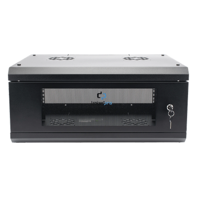 SR1904LH3GA - Gabinete de Pared 4U / 19" / Profundidad 455 mm / Cristal Templado / 80 kg / Interior