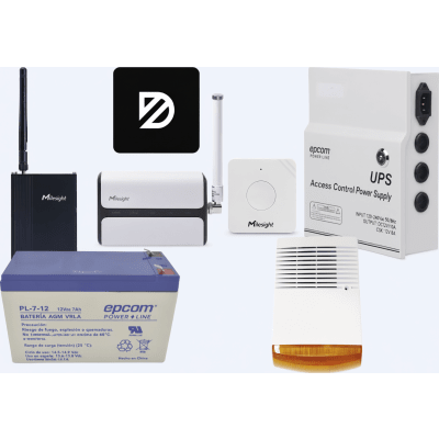 ALARMA-VECINAL-LORAWAN - Kit Alarma Vecinal / LoRaWAN / 12V DC / Panel Solar / Monitoreo App