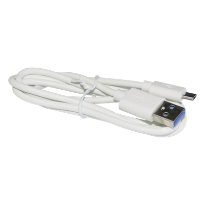 PLUSBW - Cable programador y cargador USB a Micro USB color blanco