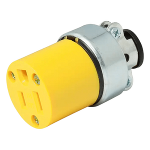 SYS-136407 - Contacto Blindado Aterrizado / 15 A / 125 V / 50/60 Hz / ABS-Metal / 38 mm Diámetro / Amarillo