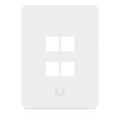 UACC-WP-KEYSTONE-V-4P - Placa Keystone / 4 Puertos / Superficie Pintable / Montaje 1-Gang / Paquete 4 Piezas