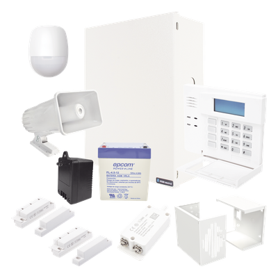 VISTA48/6150TBCMS - Kit de panel de alarma VISTA-48LA / 8 zonas cableadas expandibles a 48 / teclado de palabras fijas / 3 particiones / Total Connect 2.0