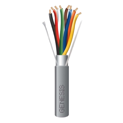 Bobina de 305 Metros (1000 Pies) / Cable de Cobre / 8 x 22 AWG / Riser / Tipo CMR-CL3R / Blindado / Gris / Para Aplicaciones de Control de Acceso / Al