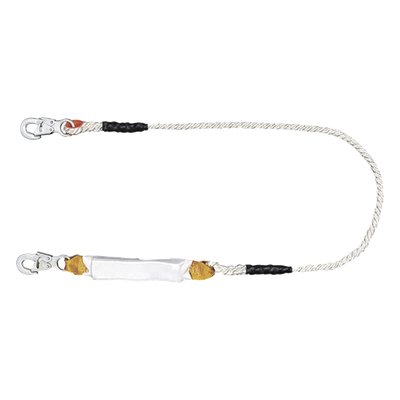 5430-15-D - Amortiguador de Caída / Cable de Nylon 13 mm / 2 Ganchos de Ojo de Seguro Doble / Largo 1.5 m (4.9 ft) / Extensión 2.65 m (8.7 ft) / 0.80 kg