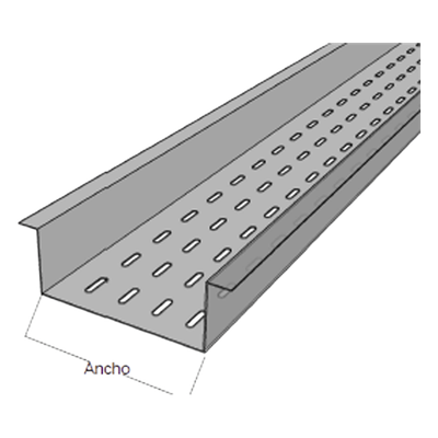 CH-FPZ9X4ALK - Fondo Perforado / Perfil Z / 4 in x 9 in / Aluminio / 10 ft Longitud
