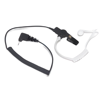 V1-10432 - Audífono de Tubo Acústico / Cable Retráctil / Conector Angular 2.5 mm / Solo Escucha / Diseño Ergonómico