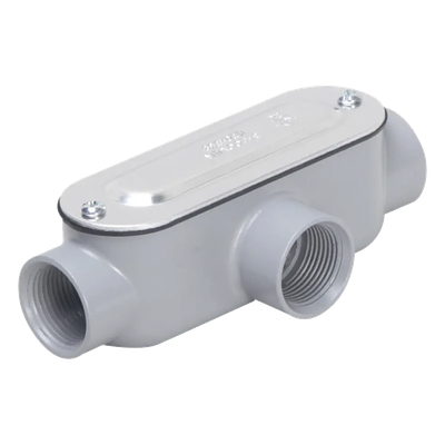 HUB-RLT-050 - Caja Registro Tipo T / 1/2 in (12.7 mm) / Aluminio / NEMA 3R / UL / 4.3 in³ / Rígido e IMC