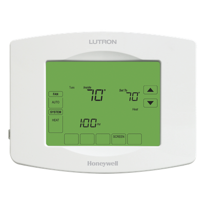 LRHWLVHVAC - Termostato inalámbrico TouchPRO Wireless / 24 V~ / Clear Connect 431-437 MHz / Programación de 7 días / RadioRA 2 y HomeWorks QS