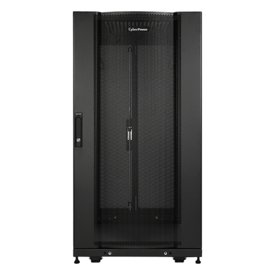 CR24U11001 - Gabinete Rack / 24U / Montaje en Pared o Piso / Carga Estática 1,365 kg / Puerta Perforada Hexagonal / Rieles Ajustables 905 mm