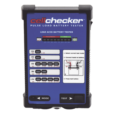 CELL03-KT - Probador de Baterías de Plomo-Ácido / Carga por Pulsos / 2 a 12 V / Hasta 200 Ah / Resultados en 15 Segundos / Portátil