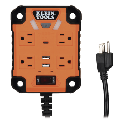 29601 - Multicontacto Powerbox 1, con 4 Salidas 120 Vca, 2 USB-A / 1 USB-C, Luces LED Integradas y Soporte Magnético