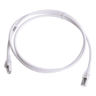 ZM6A-S05-02B - Patch Cord Cat6A S/FTP / 1.5m (5ft) / Blindado 360° / CM/LS0H / Alta Densidad / Blanco