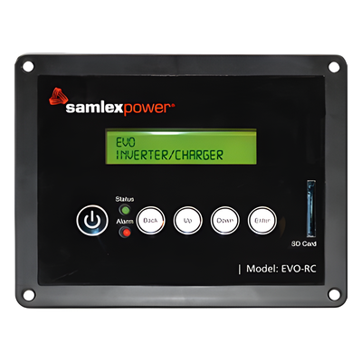 EVO-RC - Control Remoto / Inversor-Cargador / Slot SD 16 GB / Cable 10 m (33 ft) / Monitoreo de Datos