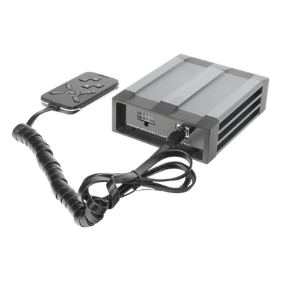 X100S - Sirena Vehicular de 100W de Potencia, Con Controlador Unimando Para Tonos, 2 Salidas Auxiliares y Microfono