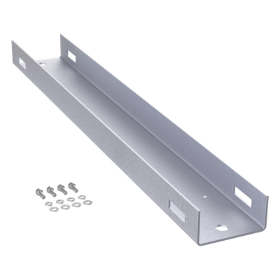 EPMC12 - Montaje de Poste / Aluminio Anticorrosión / 1200 mm (3.94 ft) / 25 UR / Rack 19 in / Color Negro