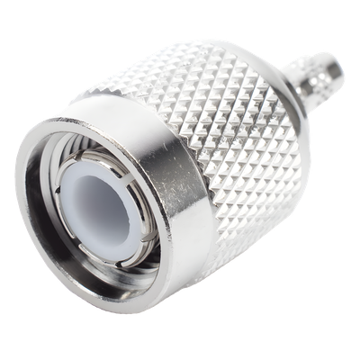 RFT-1202-3 - Conector TNC Macho / Anillo plegable / RG-174/U, Belden 8216 / Cuerpo bronce niquelado / Contacto oro