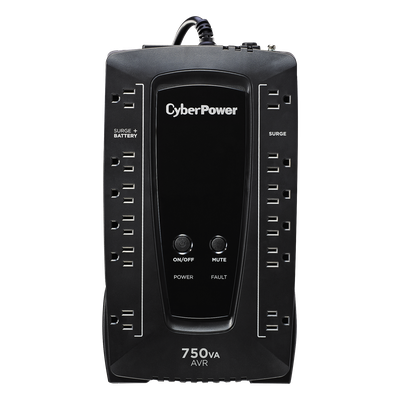 AVRG750U - UPS de 750 VA/450 W, Topología Línea Interactiva, Entrada 120 Vca NEMA 5-15P, Tipo Gabinete Compacto, Con 12 Tomas NEMA 5-15R