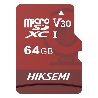 HS-TF-E1/64G - Memoria Microsd Hiksemi, 64GB, Clase 10, Especializada para Videovigilancia (Uso 24/7), Lectura 95MBS, Escritura 25MBS
