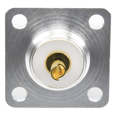 RFU-521-ST - Conector RF Hembra / UHF SO-239 / Montaje Chasis 4 Hoyos / Terminal Soldable / Aislante Teflón