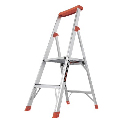 FLIPNLITE-2C - Escalera / 2 Peldaños / 1.2 m (3.9 ft) / Aluminio / Bandeja Herramientas / Antideslizante