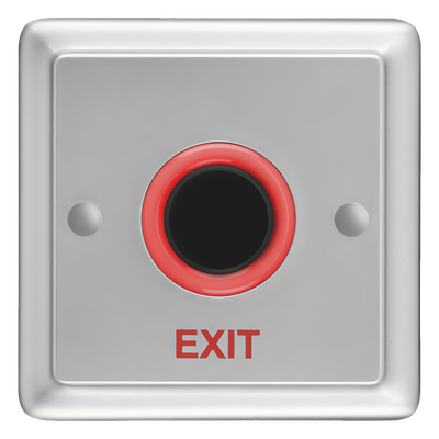 EXM22N00 - Botón de salida pasivo infrarrojo / Sensor PIR sin contacto / 8-24 VDC / Switch 30 VDC 1A / Montaje superficie europeo o americano / LED rojo/verde