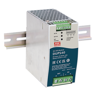 DUPS40 - Módulo DC-UPS / 24 VCD / 40 A / Riel DIN / Baterías 4 a 135 Ah / -30°C a +70°C