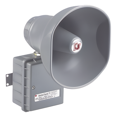 300GC-120 - Altavoz amplificado SelecTone® de 15 W, para ubicaciones peligrosas Aprobado por CSFM y listado UL y cUL , 120 Vca, gris