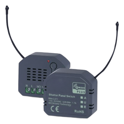 MHC221 - Micromódulo On/Off Shutter / Z-Wave 700 908.4 MHz / AC 85-260V / 1.7A / 44×38×17 mm / 1.73×1.50×0.67 in