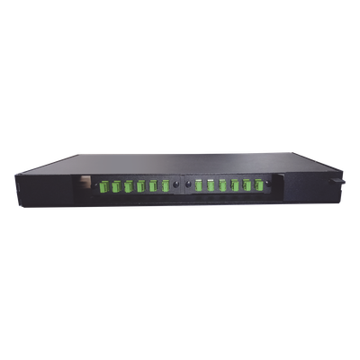 KITPATCH-FD500 - Patch panel de 12 puertos de 1u, incluye pigtails, adapters plates y splice tray