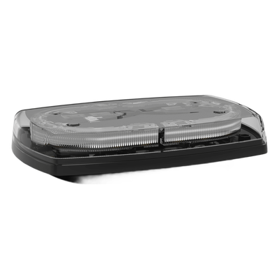 5540CAC-VM - Minibar LED / 10 Pulgadas / 48 LEDs / 91 Patrones de Destello / 12-24 VDC / Base Magnética / Ámbar/Claro
