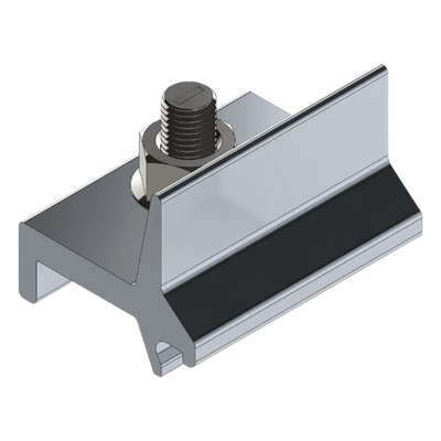 N00009 - Abrazadera de Fijación / Aluminio Serie 6000 / N Rail 4.72 Horizontal a Vertical / Tornillería Inoxidable Incluida / 54 g