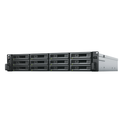 RX1223RP - Unidad de Expansión NAS / 12 Bahías SATA / HDD SSD 3.5" o 2.5" / Fuente Redundante / Plug-and-Play / Alta Disponibilidad