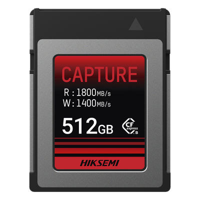 HS-CFE-E300/512G - Memoria CFexpress Tipo B / 512 GB / 1800 MB/s Lectura / 1700 MB/s Escritura / PCIe Gen 3×2 / 8K RAW
