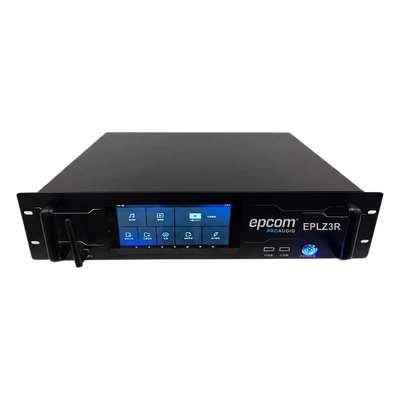 EPLZ3R - Controlador Central Multimedia / Chasis Rack 2U / Android Embebido / 4 Salidas DMX512 / 2048 Canales / 4 Puertos Gigabit / Pantalla Táctil 7" / 4K UHD / Wi-Fi Integrado