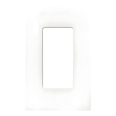 SC1SW - Placa de Pared Screwless / 1 Espacio (1 Gang) / Acabado Satinado Snow / Perfil Delgado 0.30 in (7.6 mm) / Apertura Estilo Designer