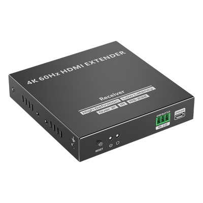 TT582-RX - Receptor HDMI IP / 4K UHD @60Hz / 18 Gbps / Cat 6/6a/7 hasta 120 m (393.7 ft) / HDCP 2.2 / IR 20-60 kHz