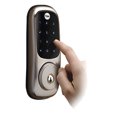 89537 - Cerradura electrónica / Teclado táctil y llave mecánica / 250 usuarios Z-Wave / 4 baterías AA / 1 año autonomía / 3 idiomas por voz