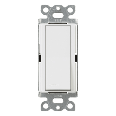 CA1PSWHS - Apagador de Pared Unipolar / 15 A / 120/277 V / Paleta Decoradora / Cargas Generales y Motores / Acabado Brillante
