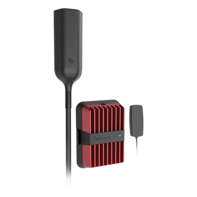 532-154 - Amplificador de Señal Celular / 4G, 3G, VoLTE y Voz / Multiusuario / Multioperador / Alcance Extendido 74% / Antena OTR Omnidireccional / Tractocamión y Pick-up Pesado
