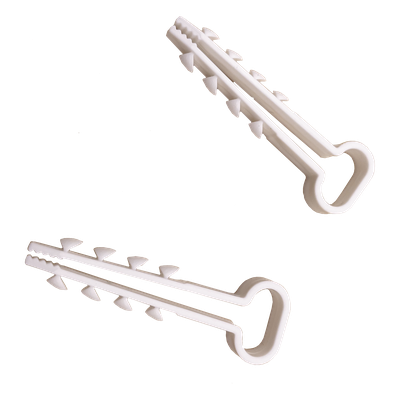 LPHOLD10 - Clips Sujetadores de Plástico / 6 a 12 mm / 100 Piezas / Fijación en Pared / UTP, Coaxial y Eléctrico Ligero