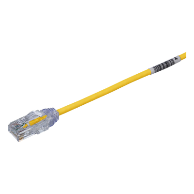 UTP28SP8INYL - Cable de Parcheo UTP Cat6 / 28AWG Diámetro Reducido / 20.2 cm (0.66 ft) / Amarillo / 250 MHz / PoE