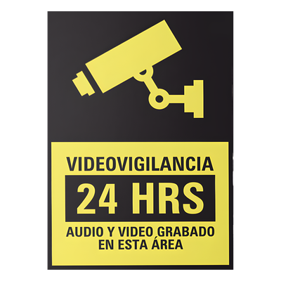 SYSLETVID/10 - Letrero de Videovigilancia / Poliestireno / 20 x 30 cm / 10 Unidades / Interior y Exterior